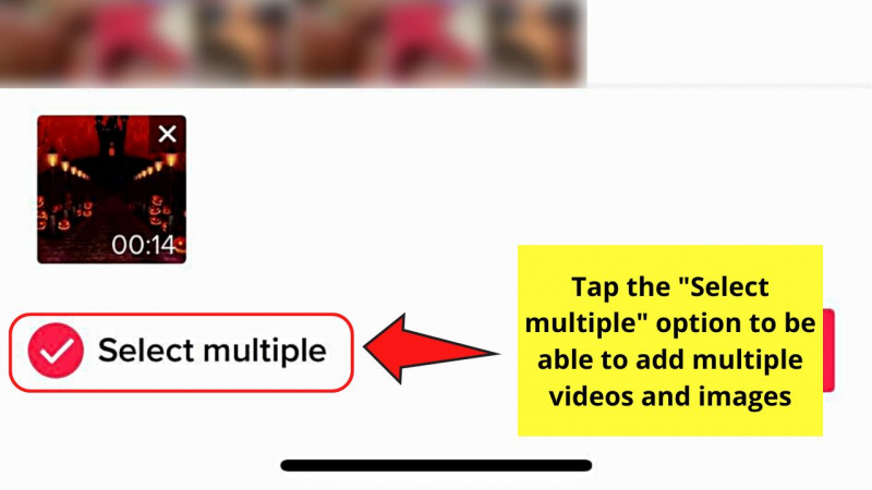  כיצד ליצור סרטון ואז להוסיף תמונות ב- TikTok על ידי העלאה מגלריית הטלפונים שלב 4